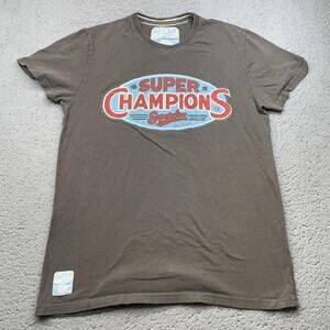 Superdry Shirt Mens Large Brown Super Champions Graphic Crewneck Tee Patch
